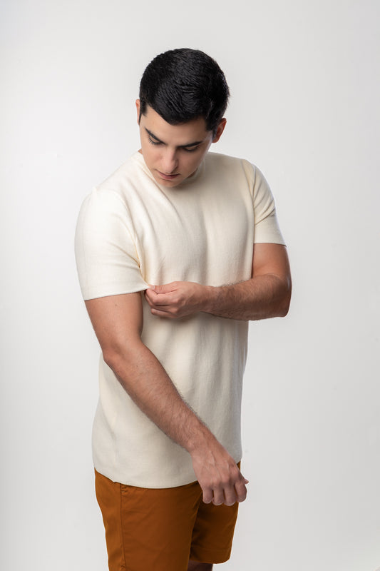 Camiseta Tricot - Off White