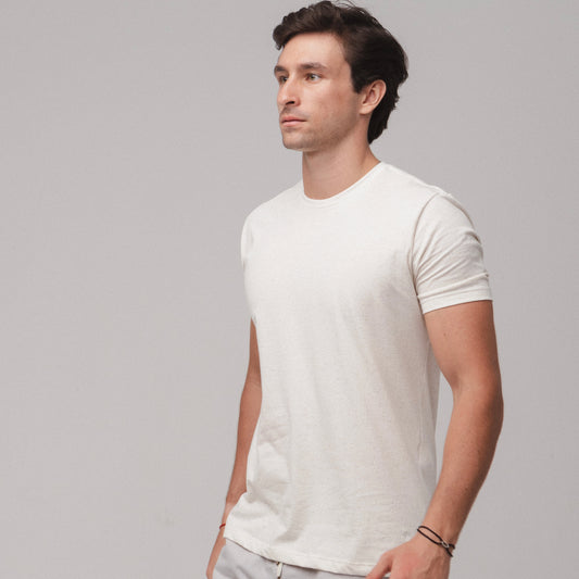 Camiseta Linho - Bege