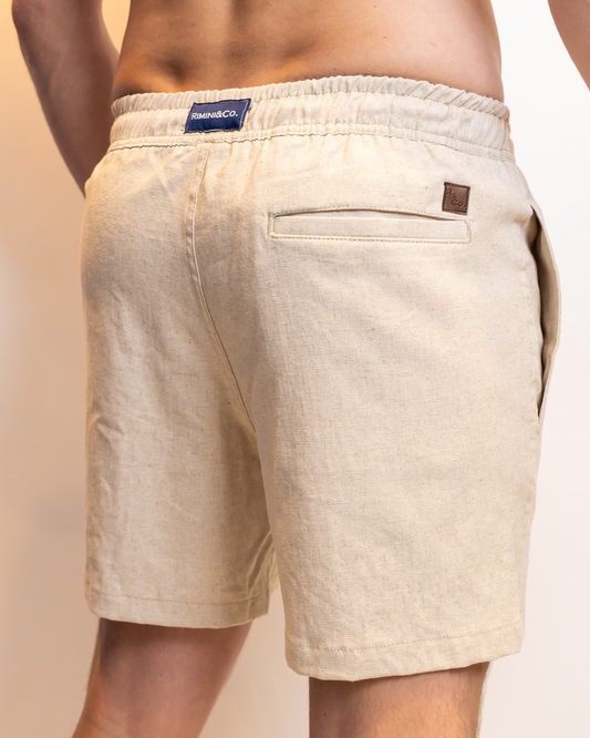 Short Linho c/ Elastano - Areia