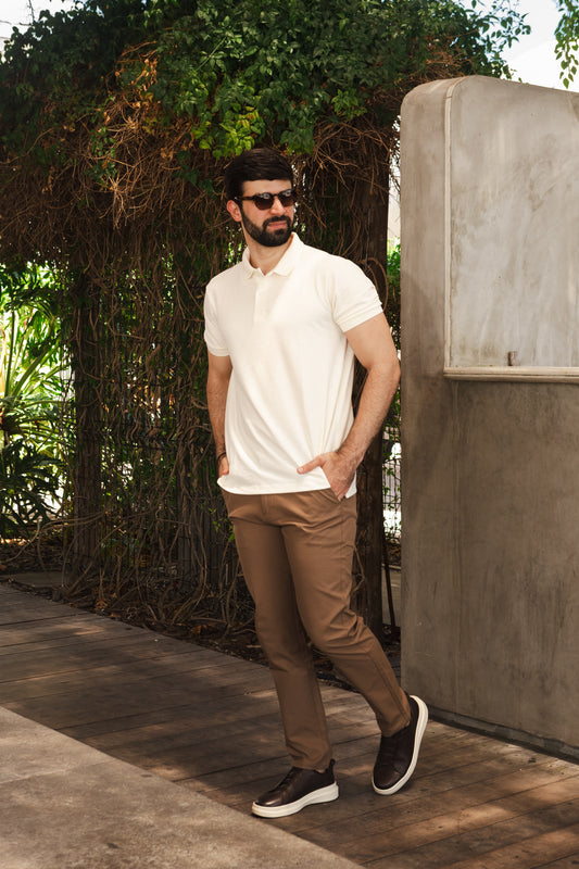 Camisa Polo Basic - Off White