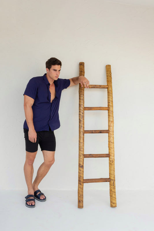 Camisa M/C Viscose - Marinho