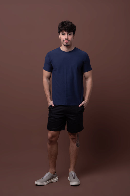 Camiseta Crepe - Marinho