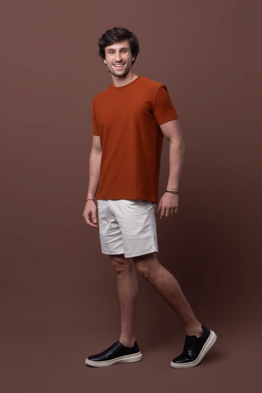 Camiseta Crepe - Terracota