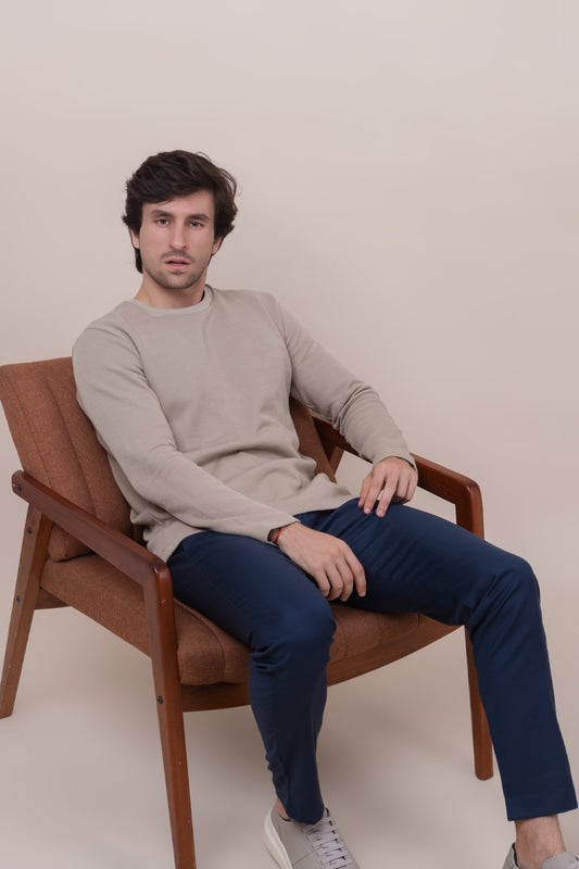 Camiseta M/L Bloom - Bege