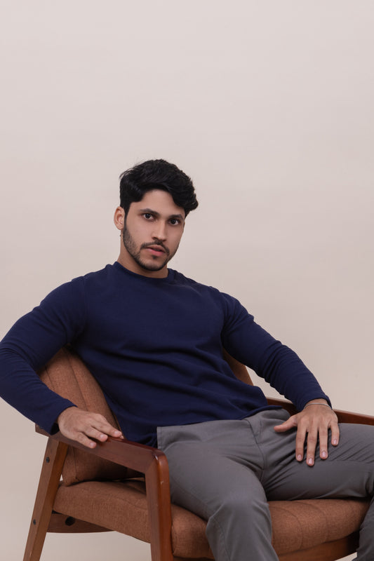 Camiseta M/L Bloom - Marinho