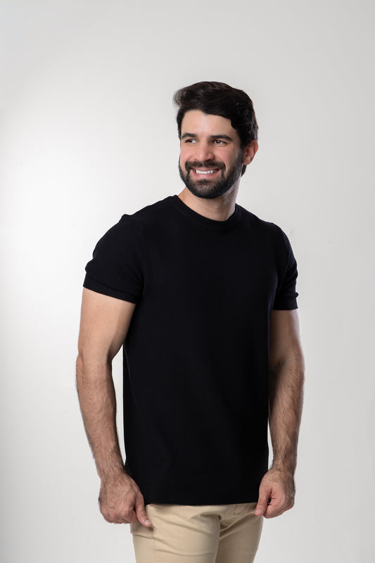 Camiseta Tricot - Preta