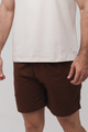 Short Linho c/ Elastano - Marrom