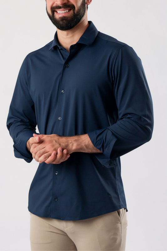 Camisa M/L Social Tech - Marinho