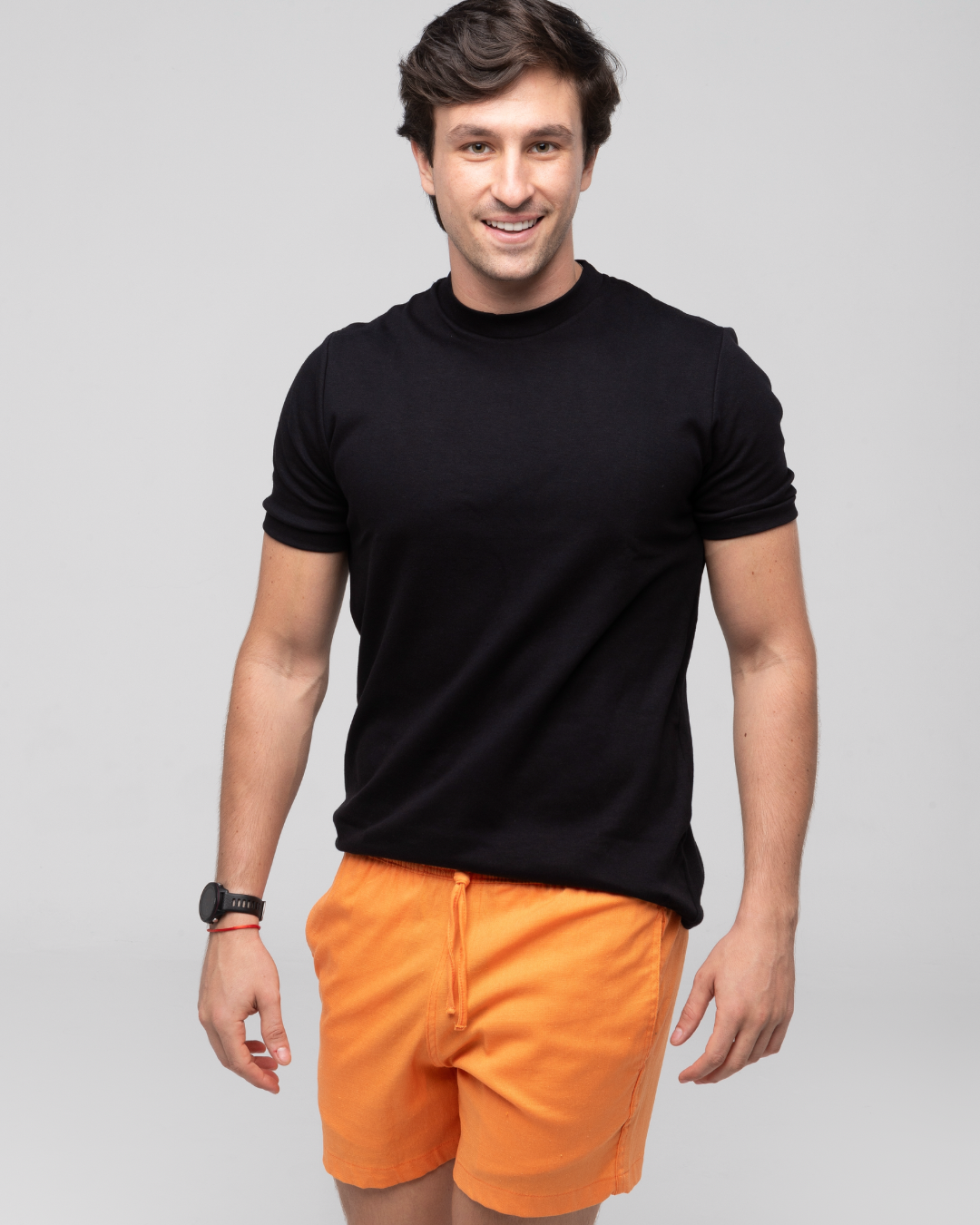 Short Linho c/ Elastano - Laranja