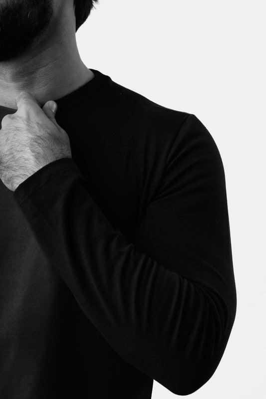 Camiseta M/L Cotton - Preta
