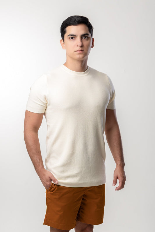 Camiseta Tricot - Off White