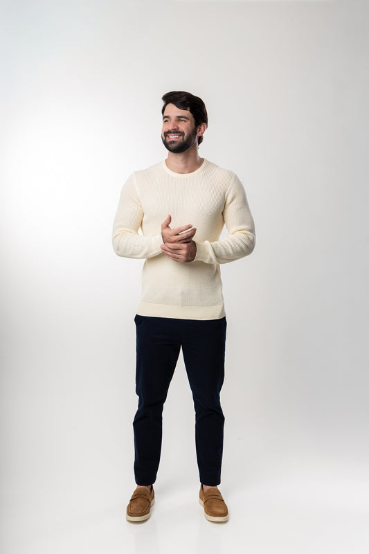 Tricot Gola Careca - Off White