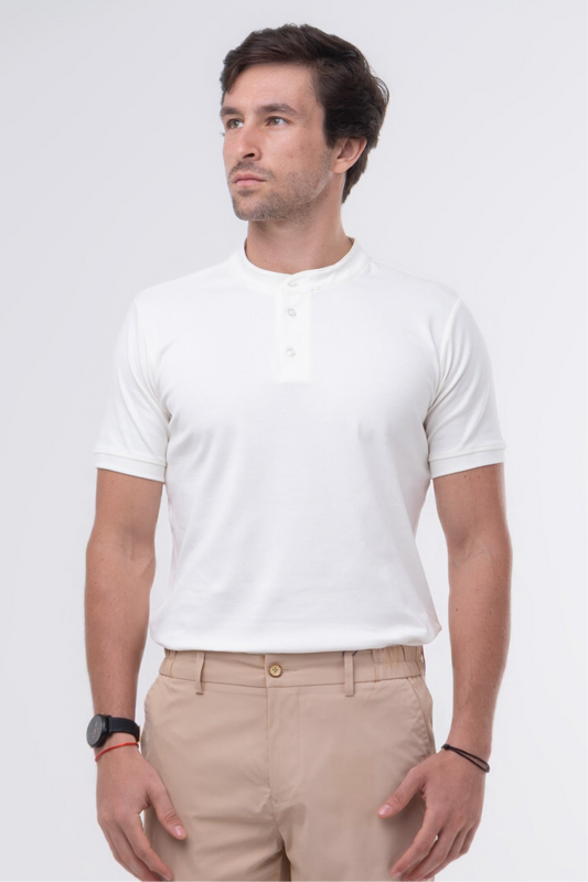 Camiseta Gola Mao - Off White