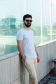 Camiseta Linho - Listra Azul