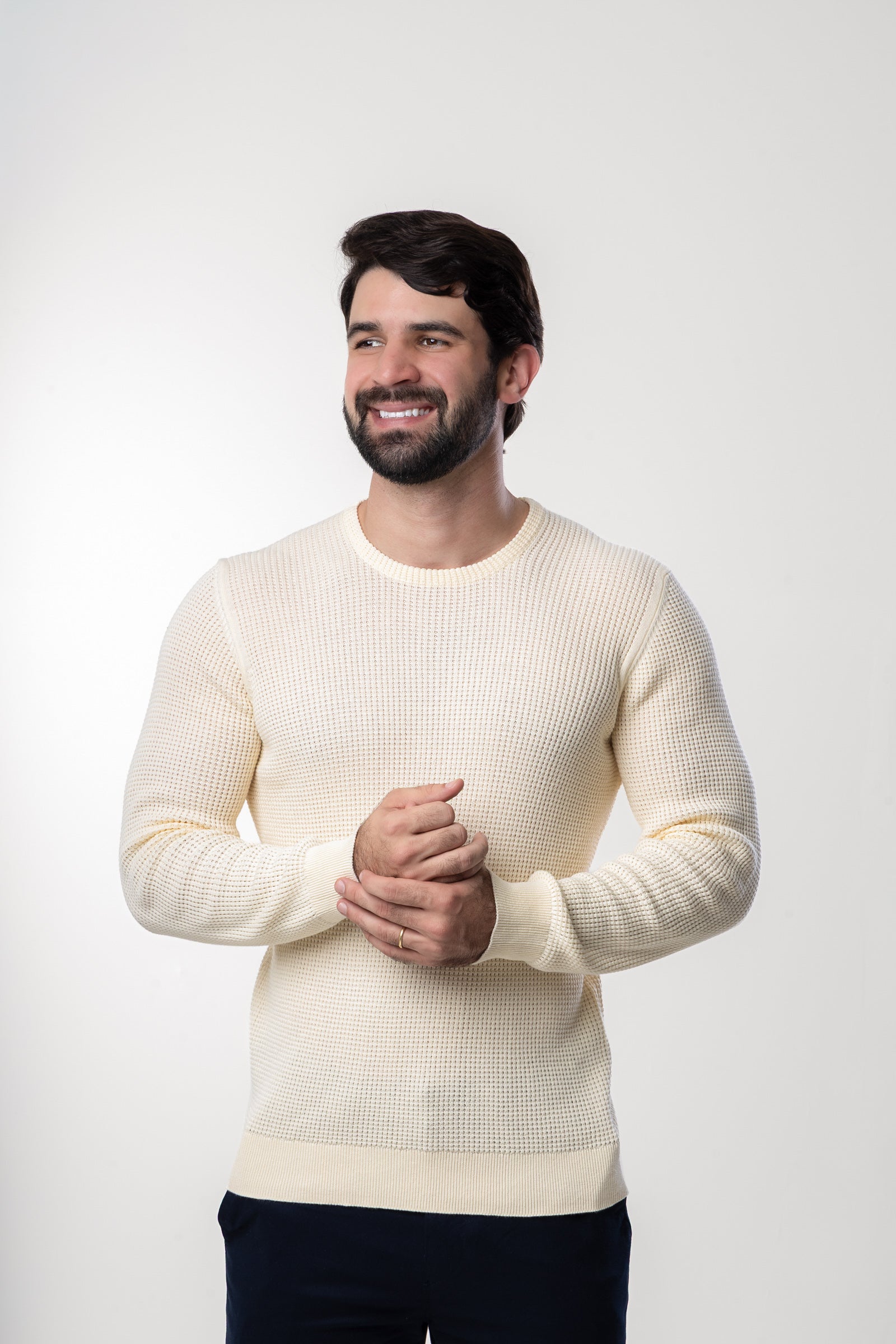 Tricot Gola Careca - Off White
