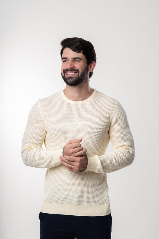 Tricot Gola Careca - Off White