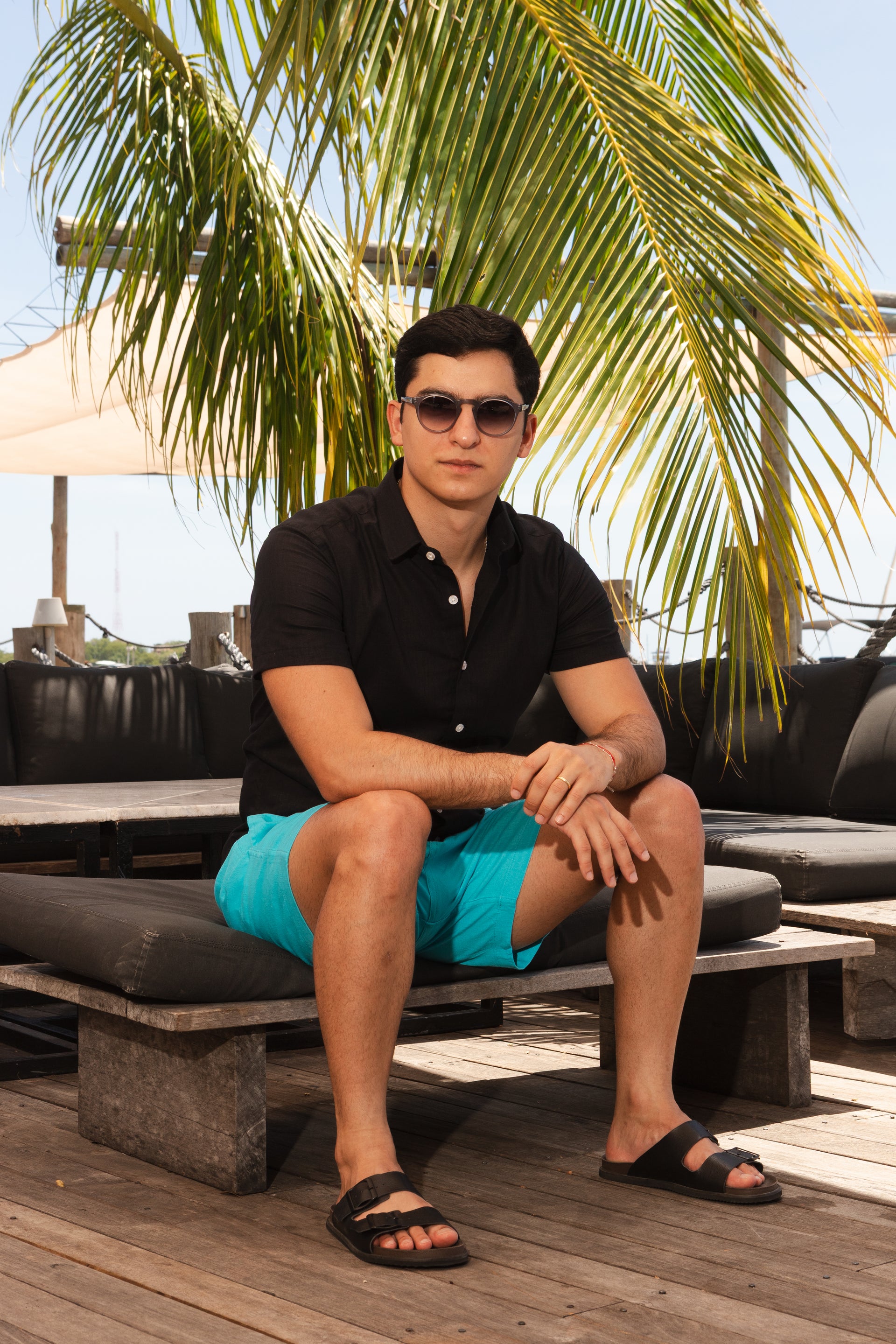 Camisa M/C Linho Premium - Preta