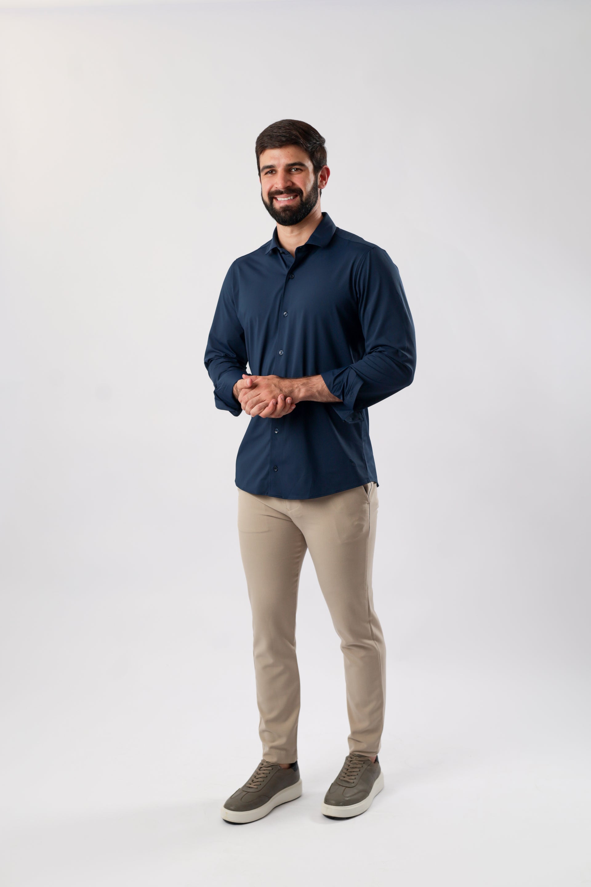 Camisa M/L Social Tech - Marinho