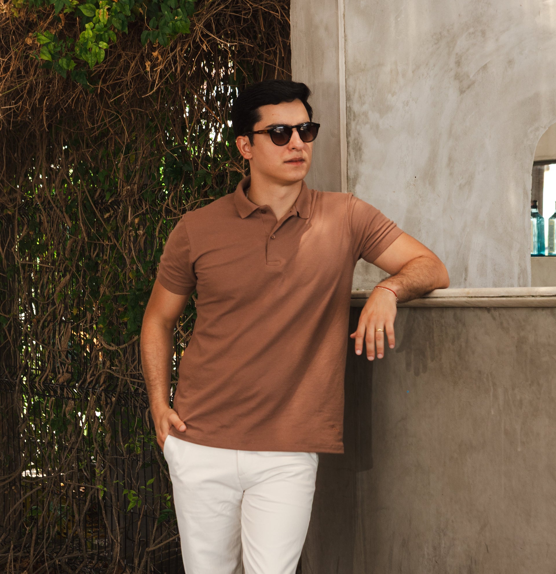 Camisa Polo Basic - Marrom