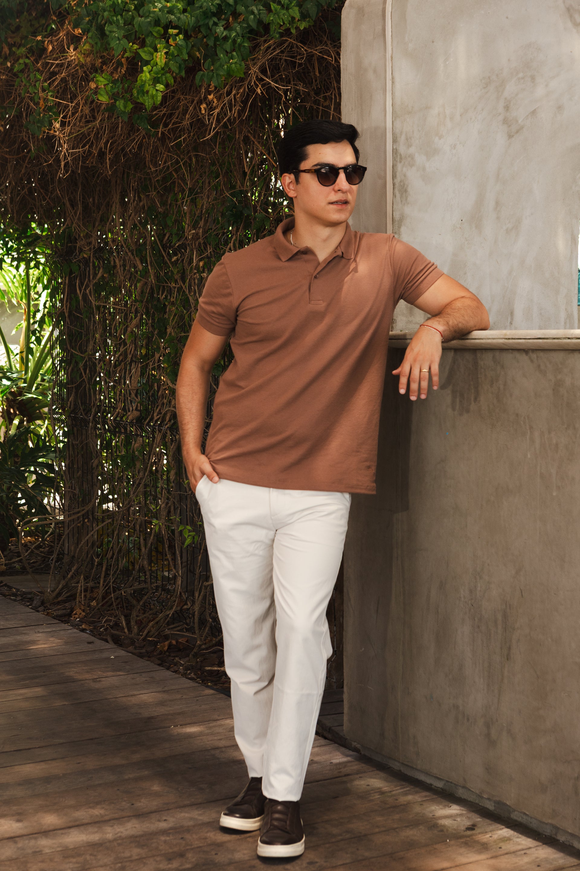 Camisa Polo Basic - Marrom