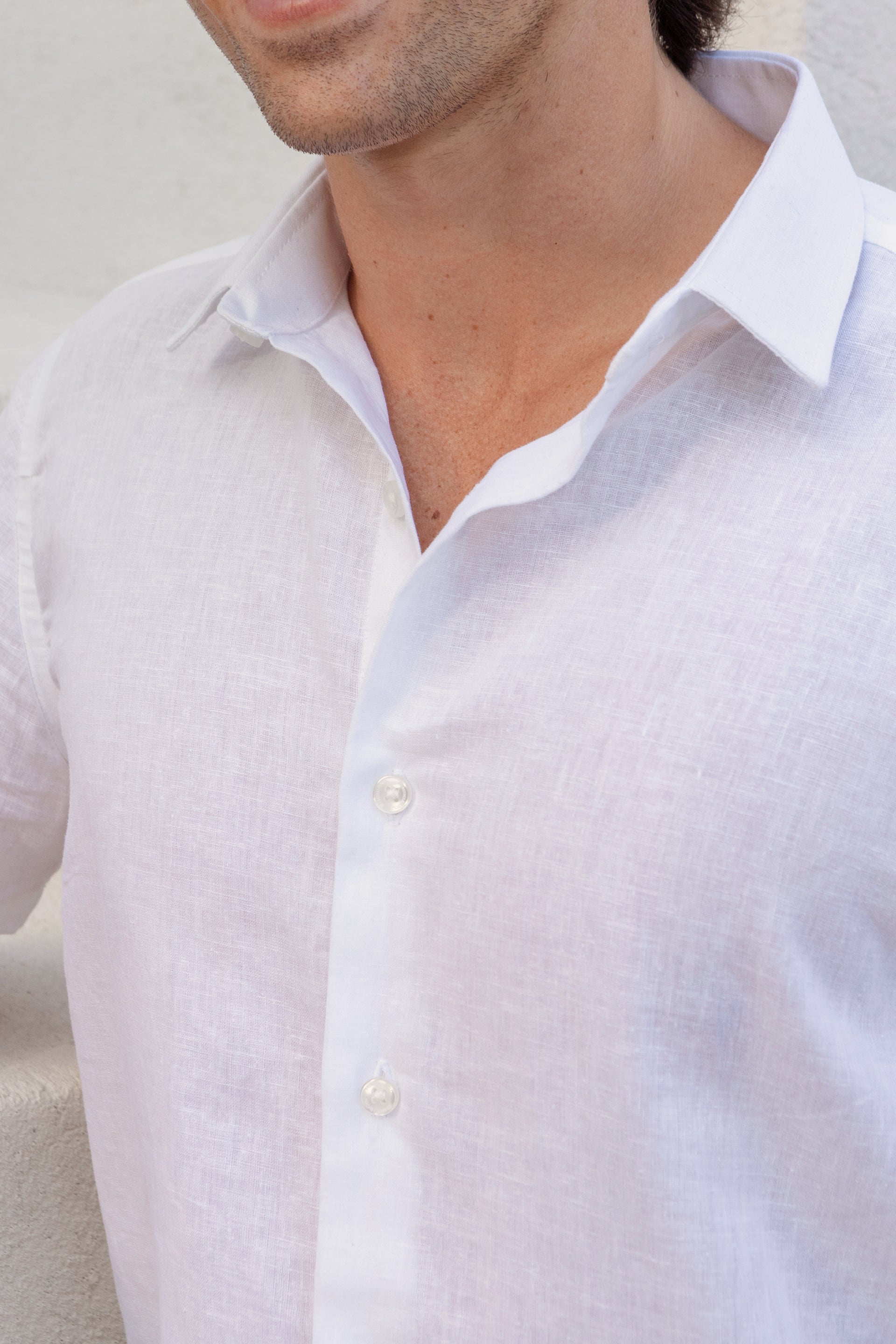 Camisa M/C Linho Premium - Off White