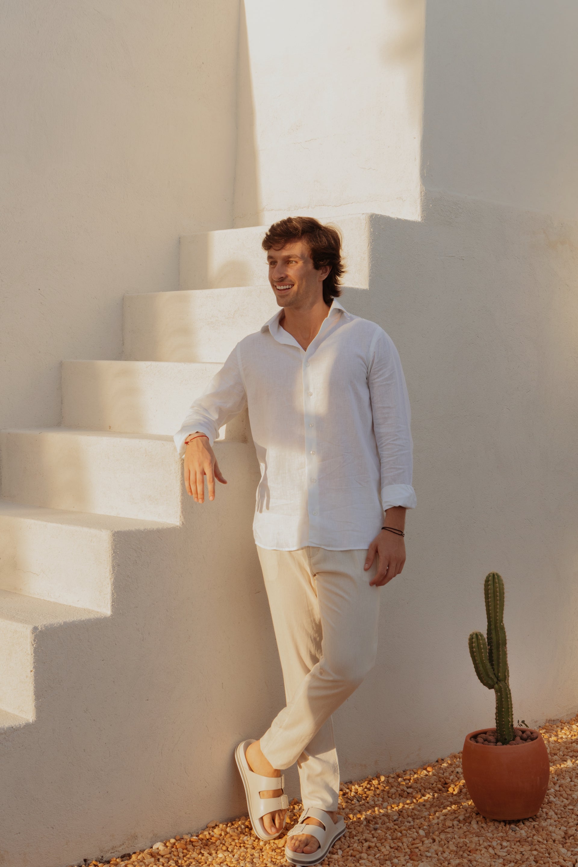 Camisa M/L Linho Premium - Off White