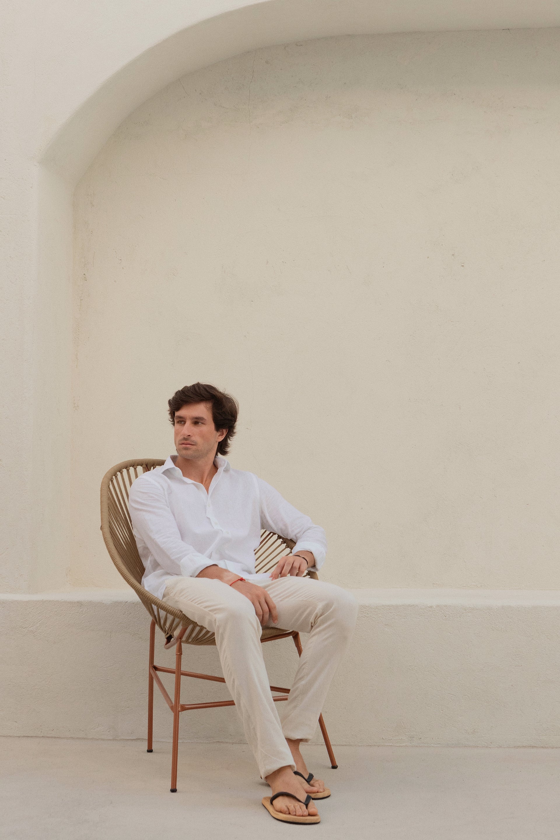 Camisa M/L Linho Premium - Off White