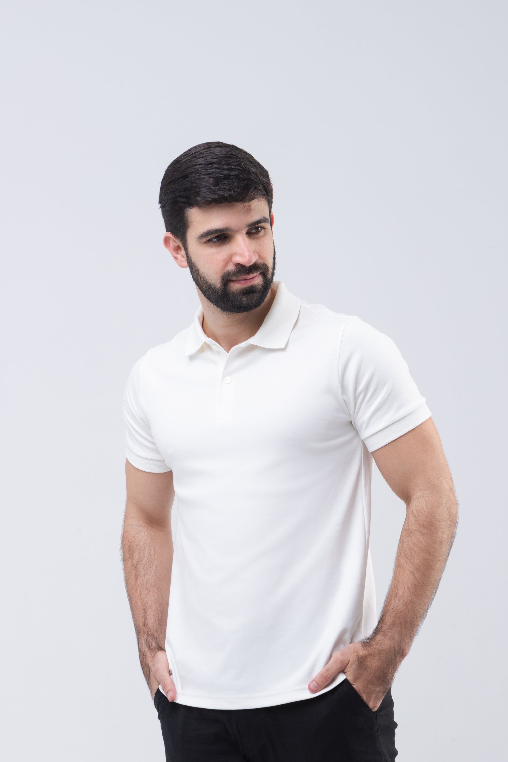 Camisa Polo Gold - Off White