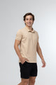 Camisa Polo Gola V - Bege