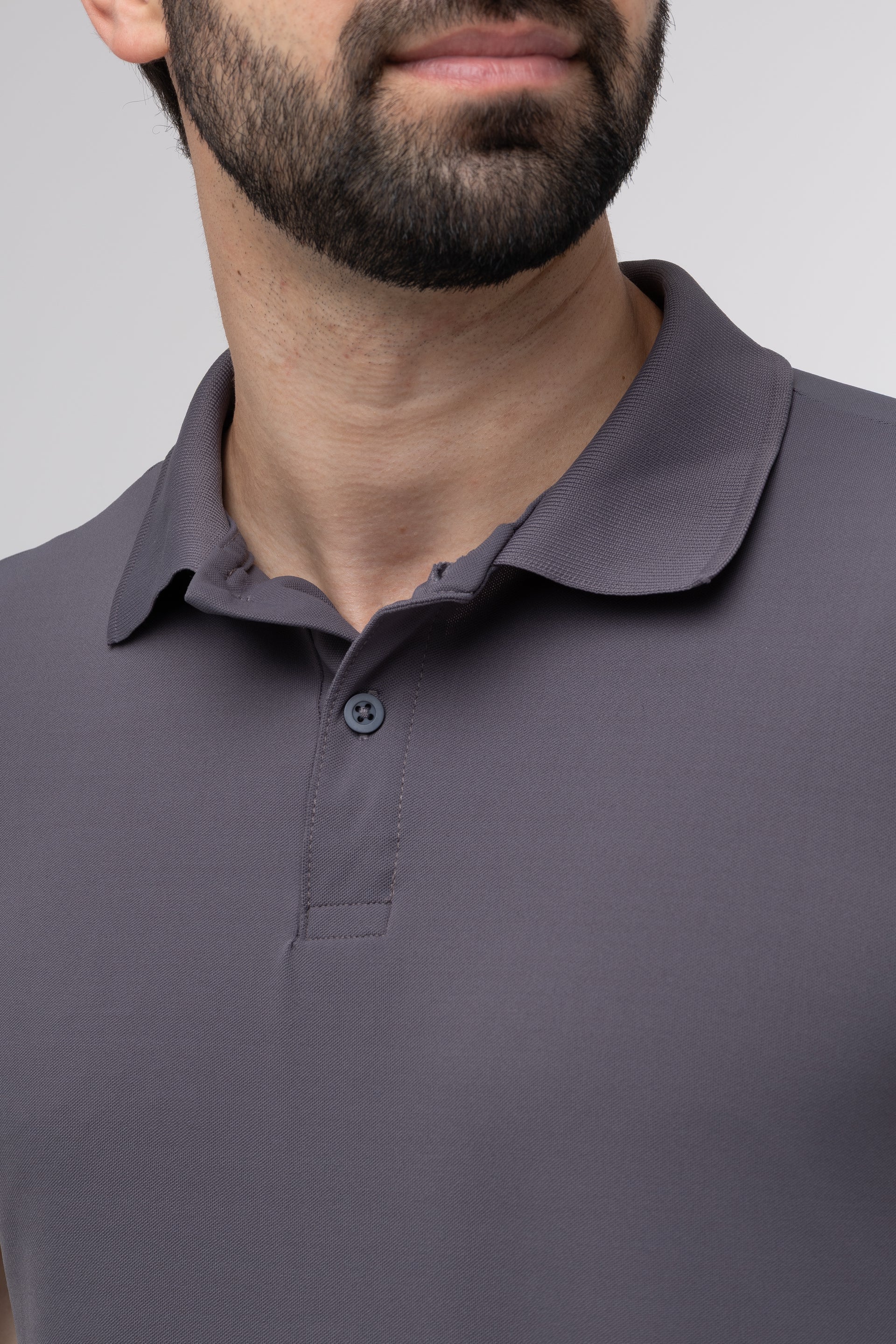 Camisa Polo Tech - Chumbo
