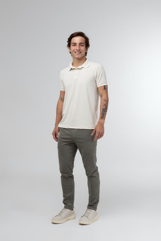 Camisa Polo Tech - Off White