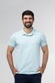 Camisa Polo Gola V - Azul Claro