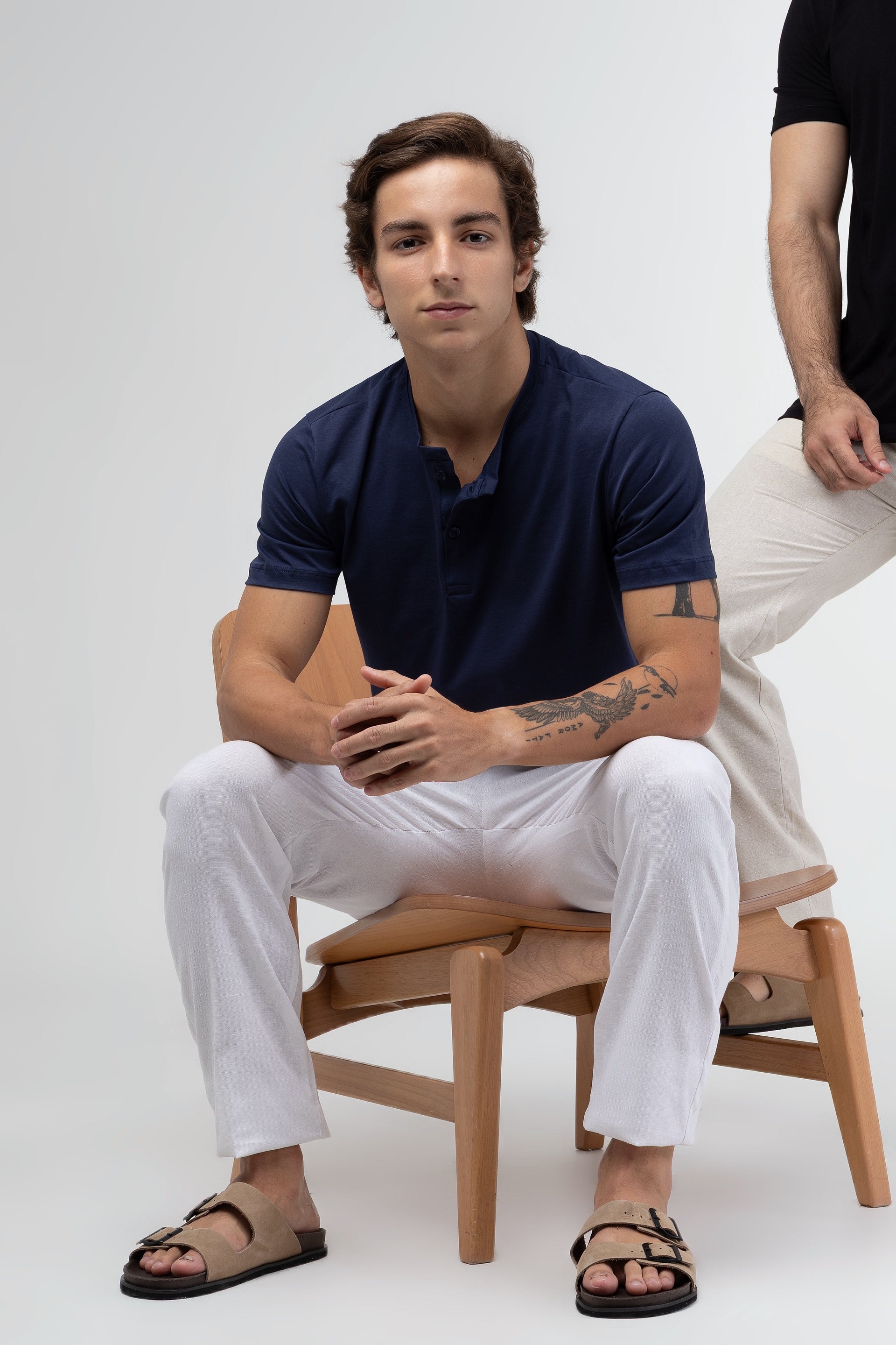 Calça Linho Elástico - Branco