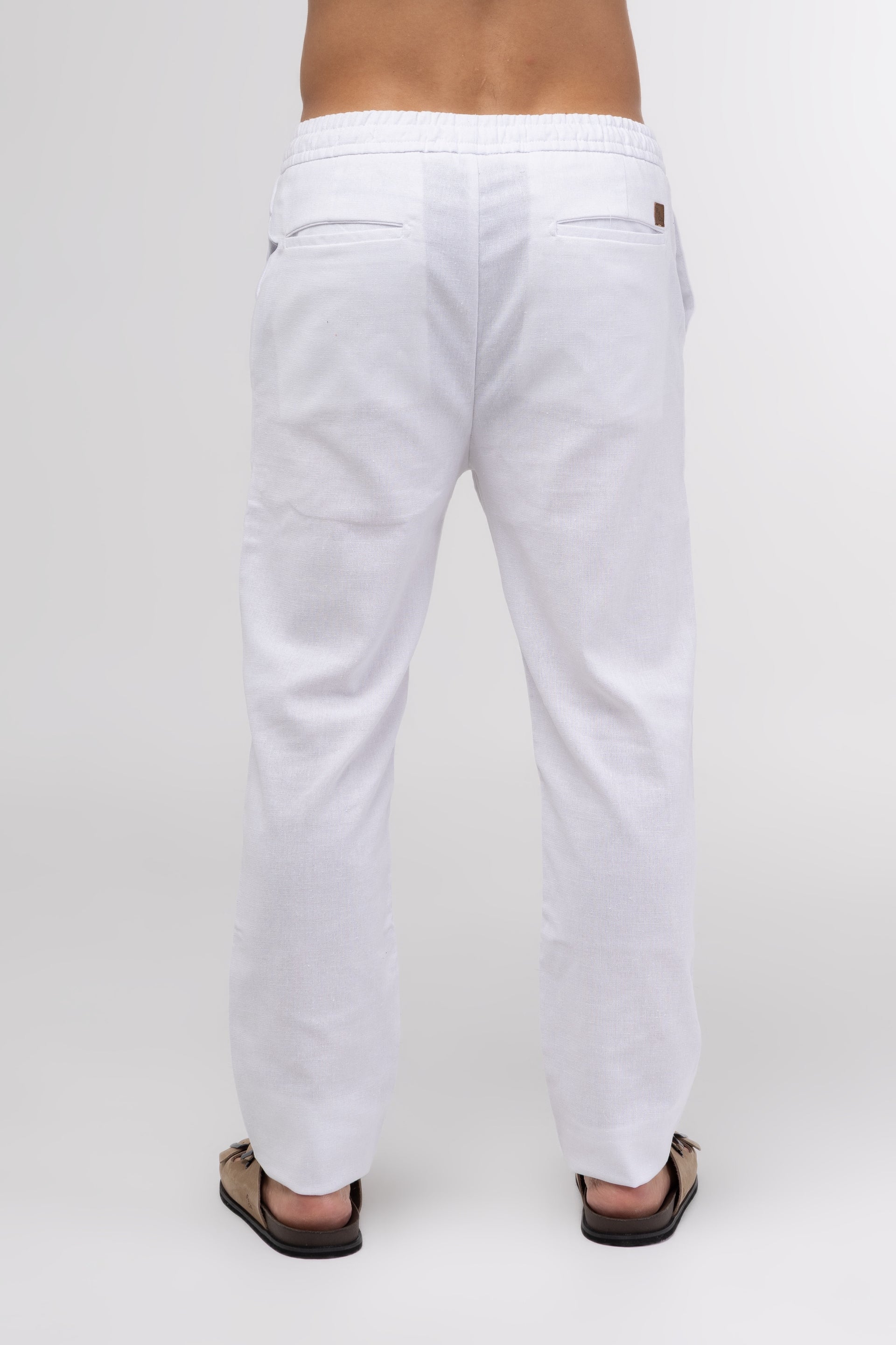 Calça Linho Elástico - Branco