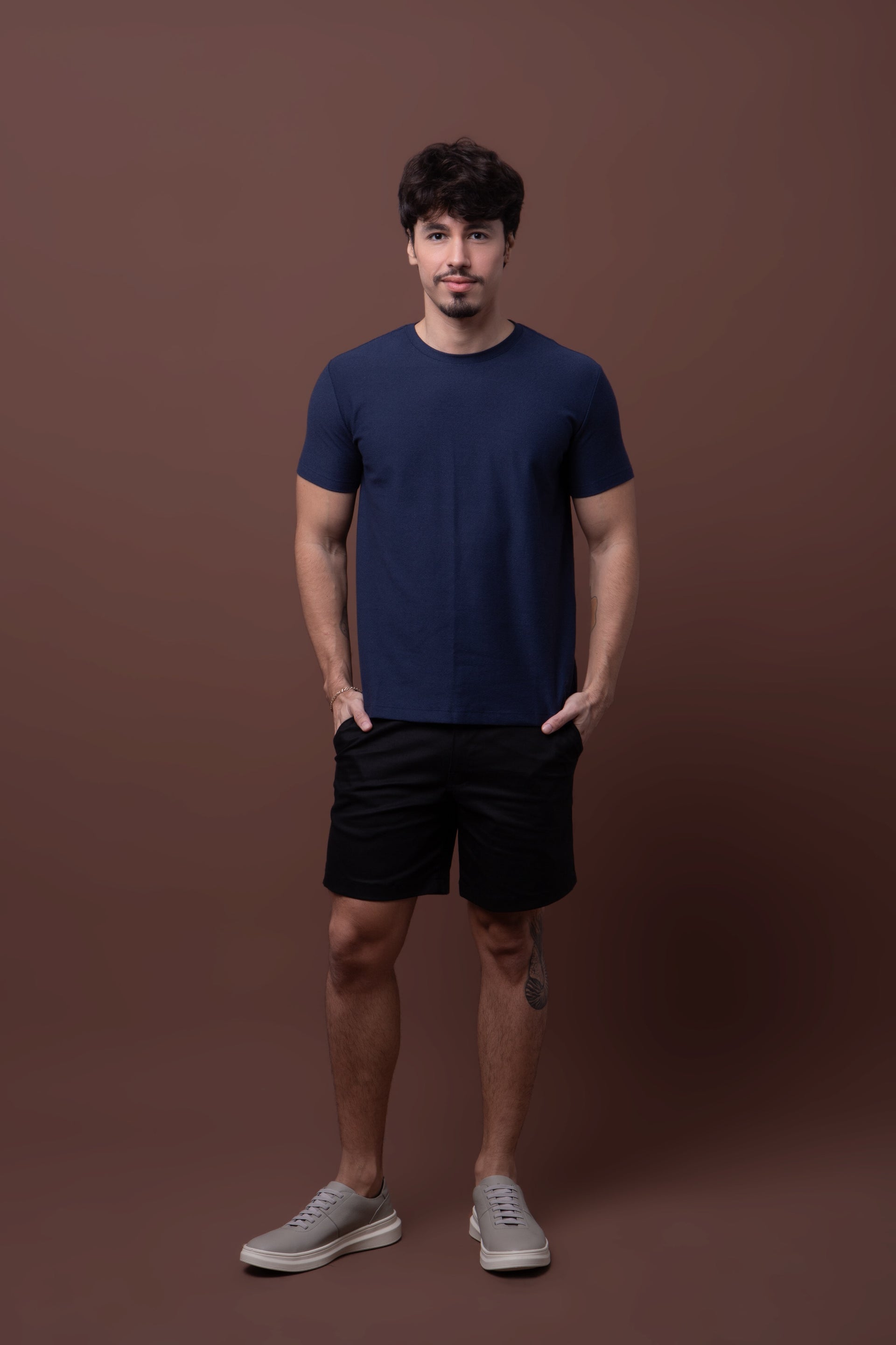 Camiseta Crepe - Marinho