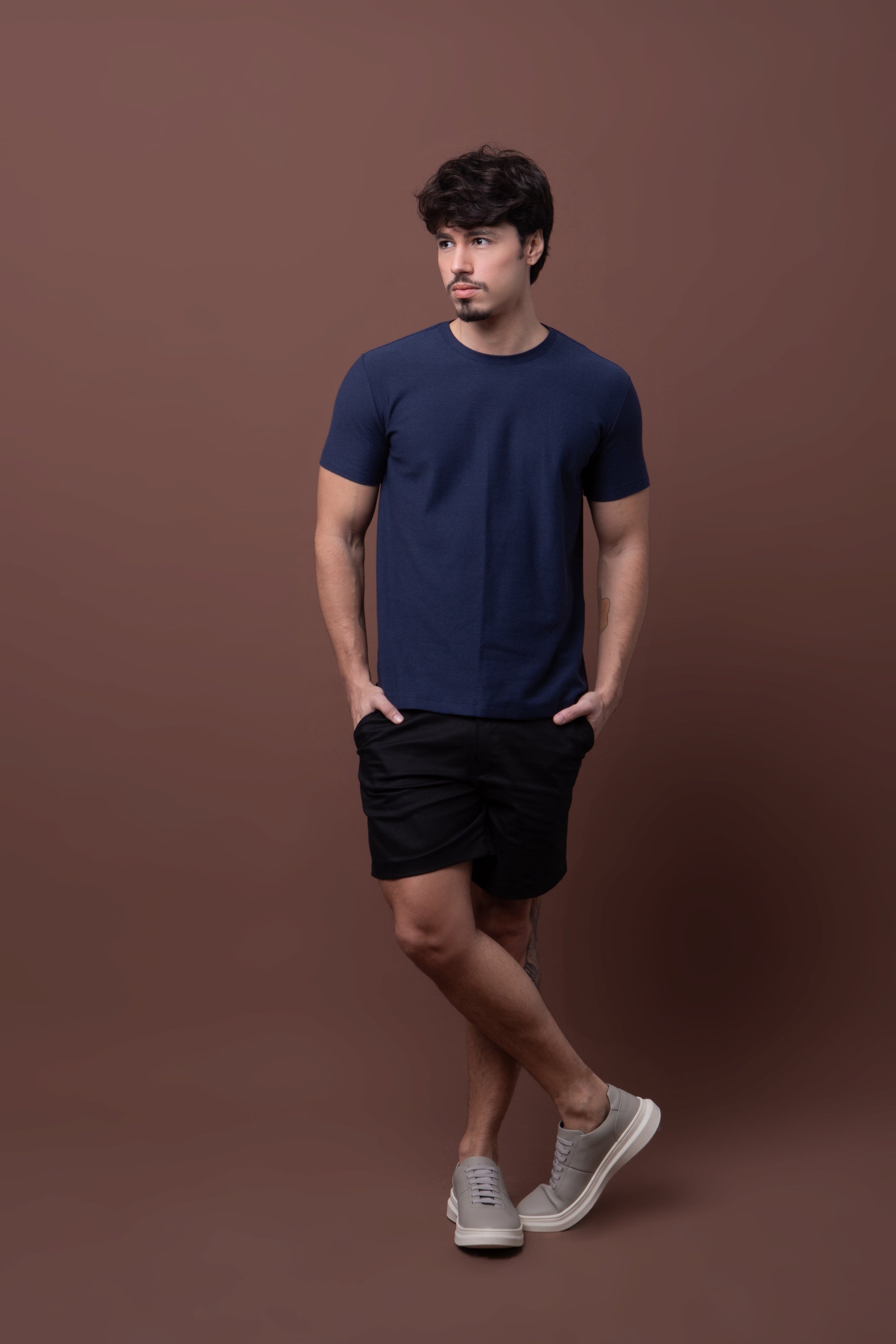 Camiseta Crepe - Marinho