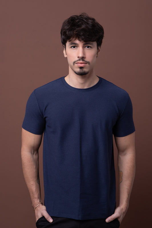 Camiseta Crepe - Marinho