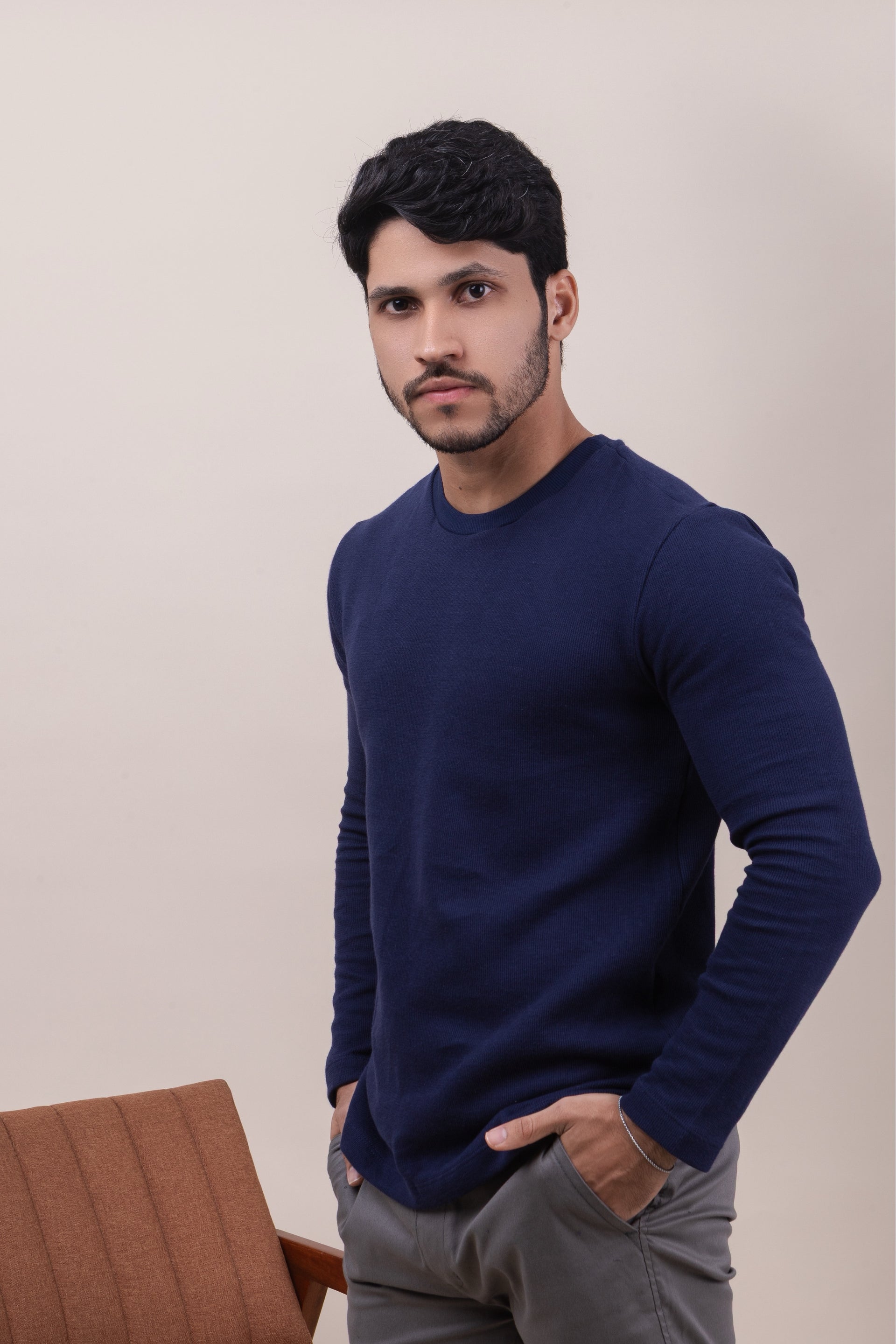 Camiseta M/L Bloom - Marinho