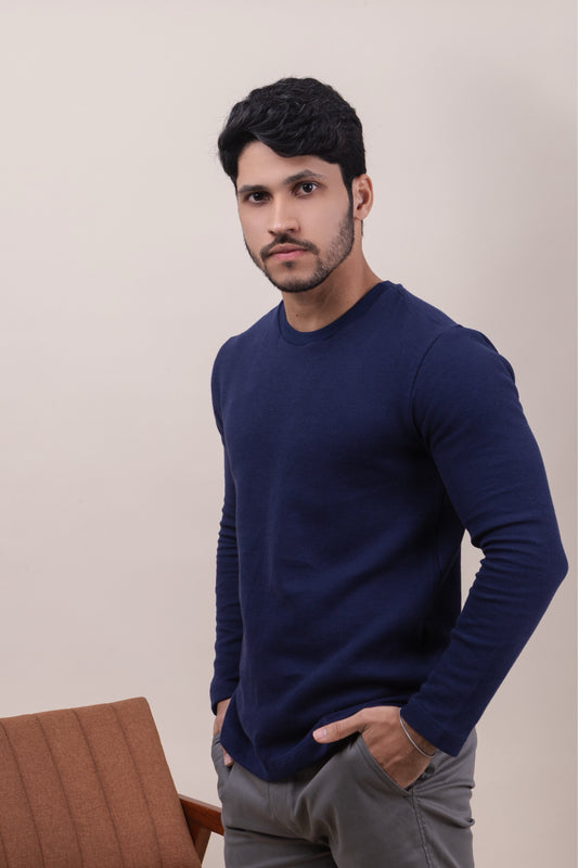 Camiseta M/L Bloom - Marinho