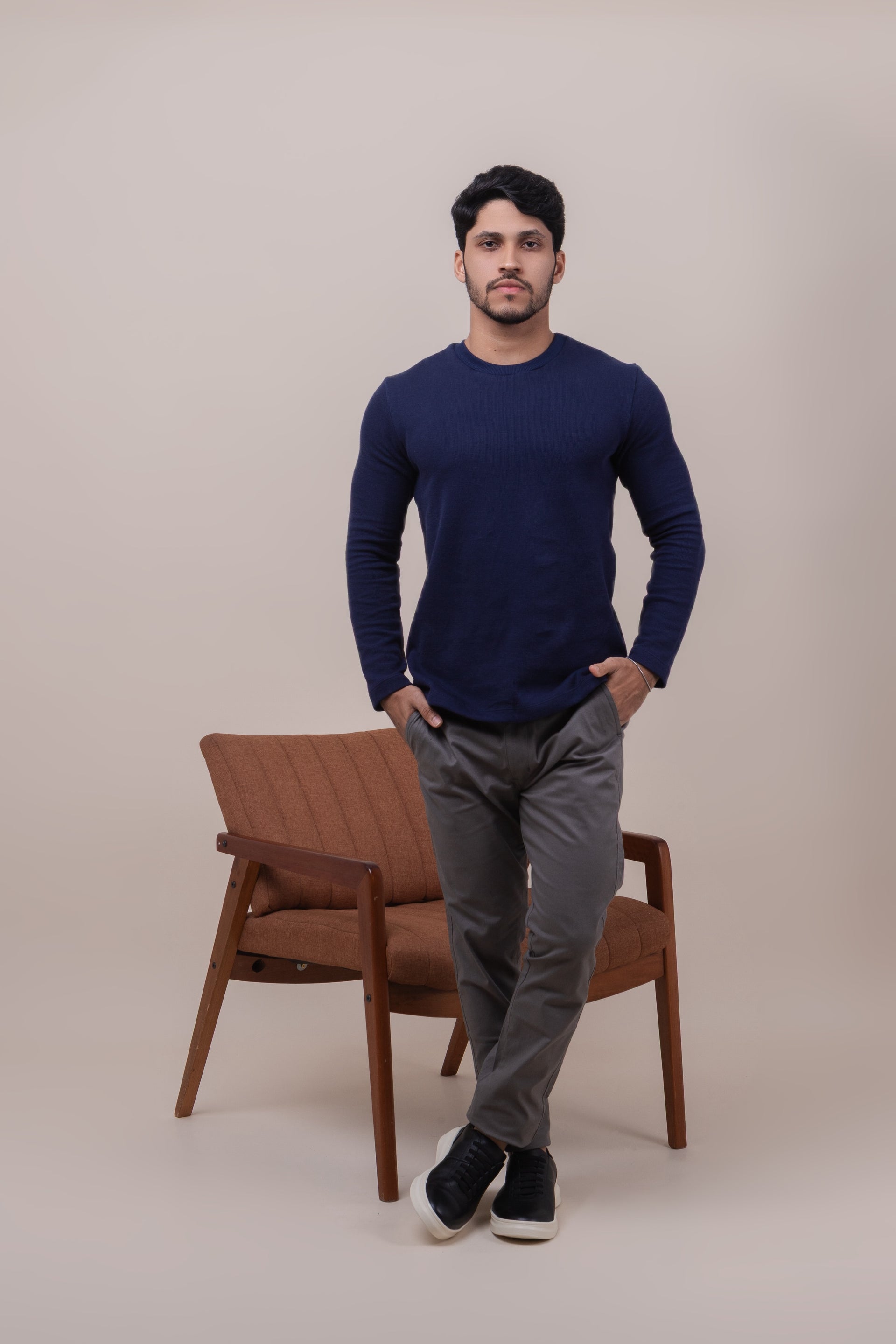 Camiseta M/L Bloom - Marinho