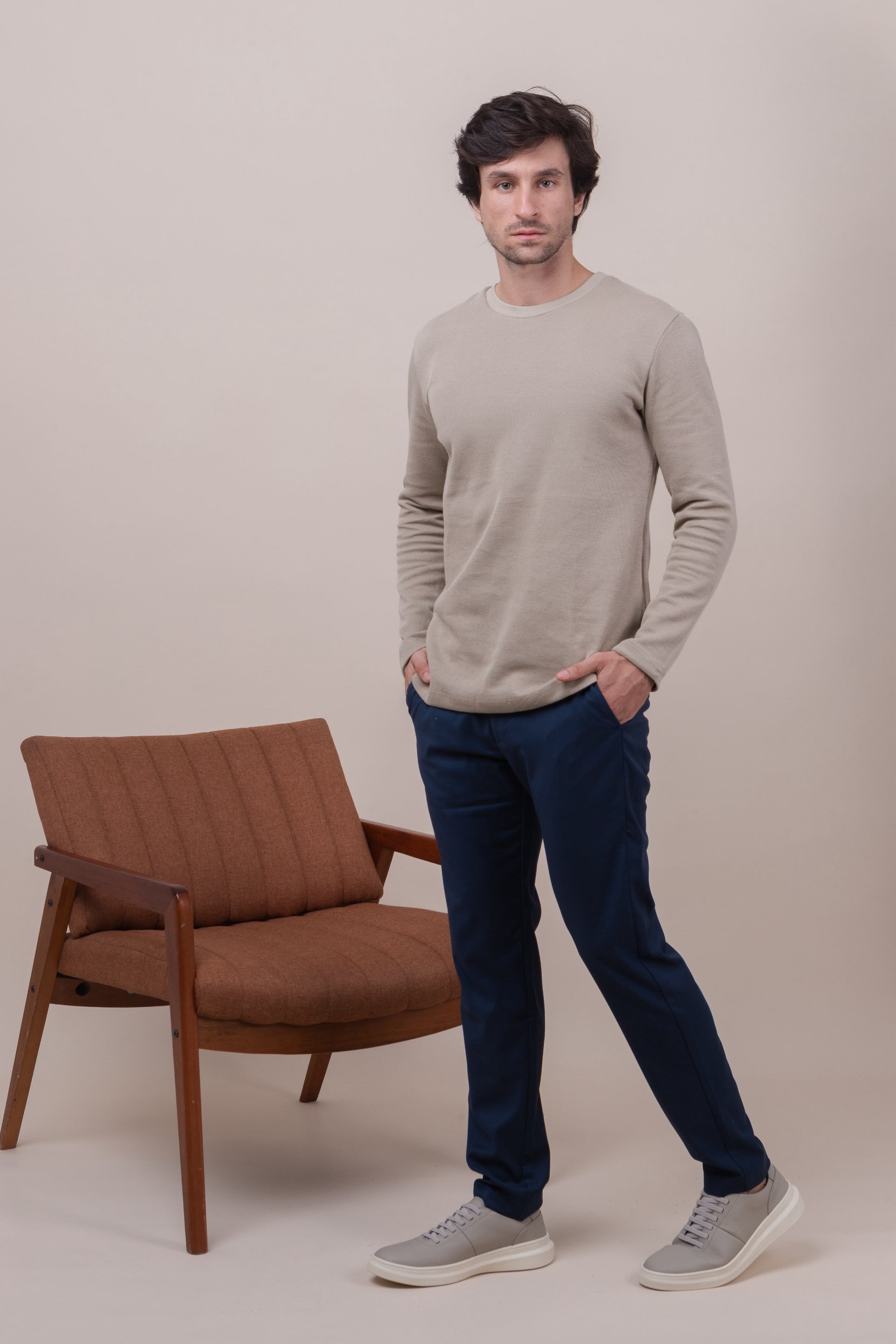 Camiseta M/L Bloom - Bege