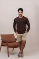 Camiseta M/L Viena - Marrom